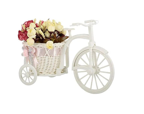 Handcrafted Bicycle Vase with Beautiful Flowers: Add Charm to Your Décor